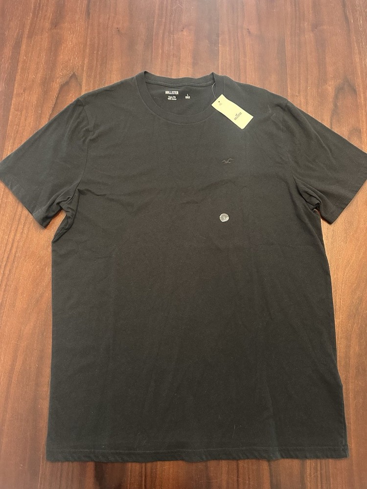 hollister california Core Fit Men’s T Shirt Black Size Large