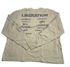 CHNGE Men’s Collective Liberation Cuff Crew Long Sleeve Casual T-Shirt Khaki, XS