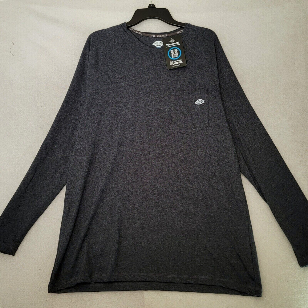 Dickies Cooling Shirt Mens 2XL XXL Blue Lightweight Work Long Sleeve UV 30 NWT