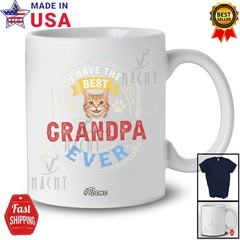 Custom Name I Have The Best Grandpa Ever; Happy Father’s Day Cat Family T-Shirt
