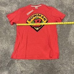Bowman Baseball Logo Red T-Shirt Size L Homage
