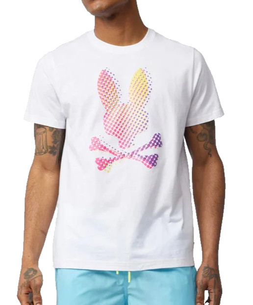 PSYCHO BUNNY T SHIRT WHITE PSYCHO BUNNY NEVIS TEE B6U409T1PC WHT