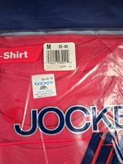 Vtg Jockey Life Blank Pocket T-Shirt Mens RED Deadstock Single Stich 80s *7FB