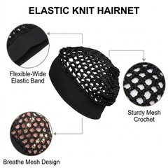 3 Packs Mesh Hair Net, Stretchy Elastic Hair Bonnet for Sleeping, No Marks & …