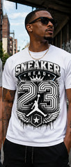 Mens Big & Tall Sneakerhead 23 Graphic Tee Shirt Streetwear for J6 Cap & Gown T