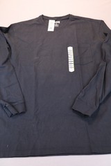 NEW Duluth Trading Co Longtail T Relaxed Long Sleeve Pocket T Shirt Black 2XL