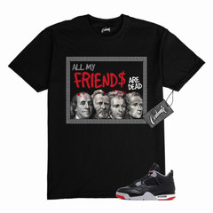 4 Bred Reimagined Cement Grey Varsity Red Summit Shirt Match FRIENDS Jordan