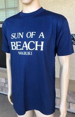 Vintage 70s 80s Sun Of A Beach Waikiki Shirt Hanes 50/50 USA Made Single Stitch