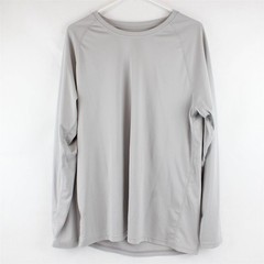 Light Gray Long-Sleeved Activewear T-Shirt Men’s Large