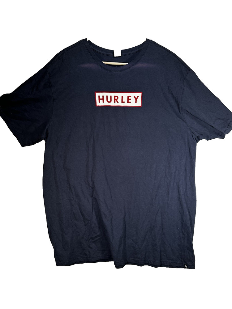 Hurley Shirt Adult XXL 2XL Navy Blue Graphic Beach Outdoor Classic Mens