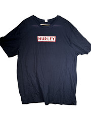 Hurley Shirt Adult XXL 2XL Navy Blue Graphic Beach Outdoor Classic Mens