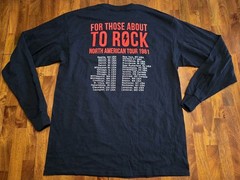 NWOT AC/DC Long Sleeve 1981 Tour Reprint Shirt For Those About To Rock Sz Large