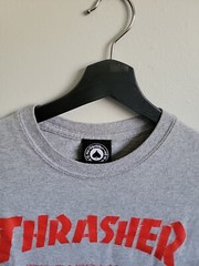Thrasher Magazine Gray and Red Size Small Short Sleeve Skateboard Shirt