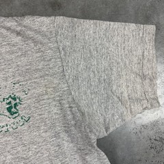 Vintage School T Shirt Mens Large Gray Faded Single 90s USA Preowned