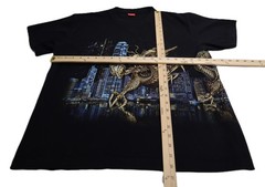 Discover Hong Kong Dragon Cityscape Graphic T-Shirt Men’s XL Black T0309