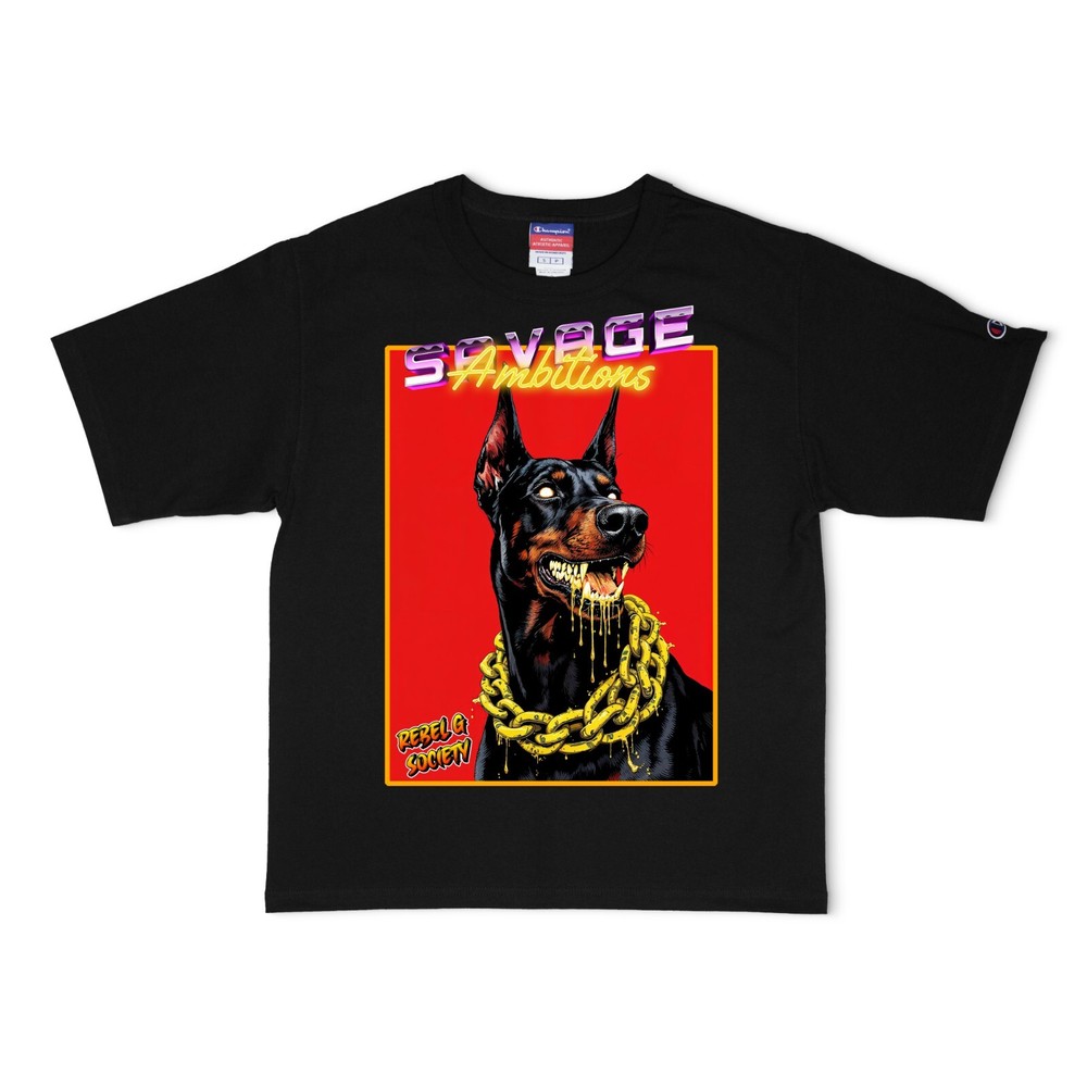 New Limited Edition Rebel G Society Doberman Mens Streetwear Hip-Hop T-Shirt