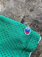 Vintage Champion Double Dry Reversible Mesh T-Shirt Green Gray Men’s Size Small
