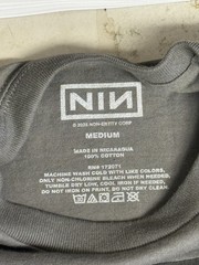 Nine inch Nails High Density T-shirt – 3D NIN Logo Charcoal Tee – Official