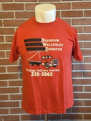 Needham Wellesley Dispatch Delivery Service Vintage XL Hanes Shirt Single Stitch
