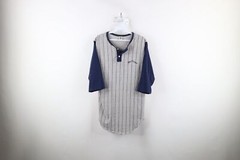 Vintage 70s Streetwear Mens Large Faded Pinstriped 3/4 Sleeve Raglan T-Shirt USA