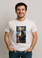 Set of two t-shirts allegorical to God, printed in DTF