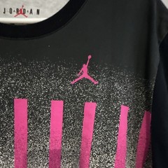 Jordan Men’s Black White Pink Jumpman Logo Graphic Crew Neck T-Shirt 2XL