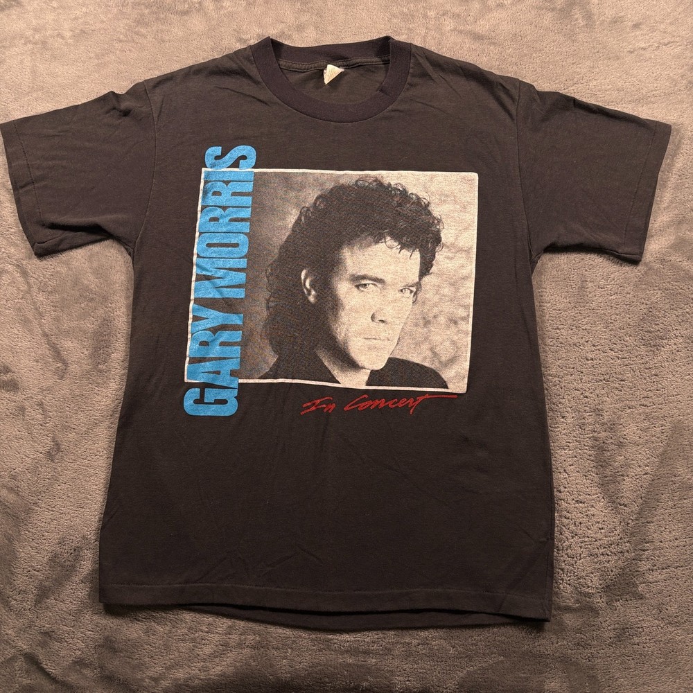 Vintage Sportswear Gary Morris In Concert Country Music Singer T-Shirt Men Large