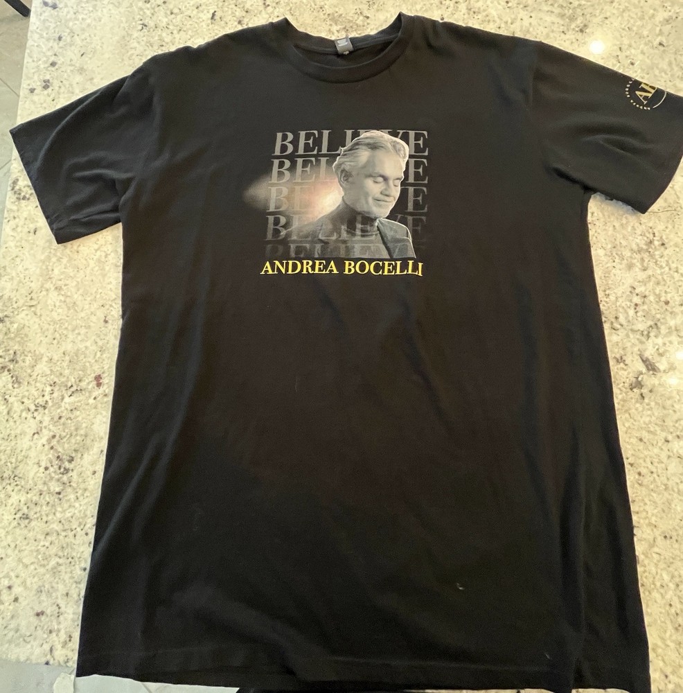 Andrea Bocelli Believe Tour 2021 T Shirt Men’s Xl