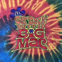 Vintage 90s McDonald’s Get Back With Big Mac Tie Dye Shirt Size Large