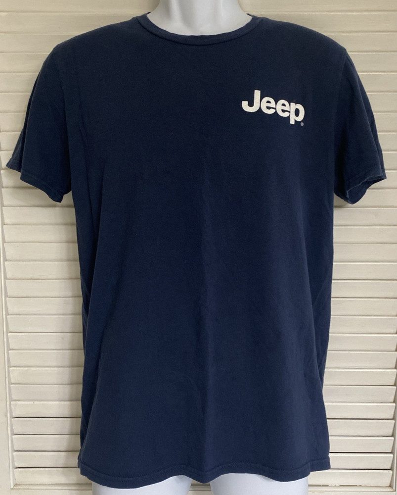 Officially Licensed JEDCO Jeep Graphic T-shirt, Back Hit, Medium, Navy