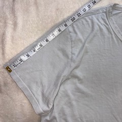 BUCK MASON Slub Classic Tee Men XL Blue Gray Straight Hem Cotton