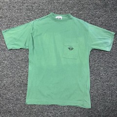Vintage 90s Dockers By Levi’s Green Sun Faded Cotton Pocket T-Shirt Mens Sz M
