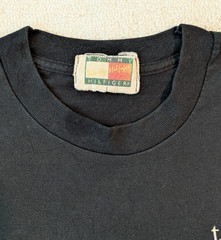 Vtg 90s Tommy Hilfiger Embroidered Lowercase Spellout Black Tee Shirt Large