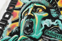 26SS Godspeed Mocking the Statue of Liberty printing Tee Mens Cotton T-shirt