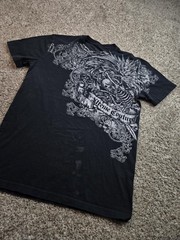Xtreme Couture T Shirt Mens Large Black Skull Graphic Gothic Short Sleeve
