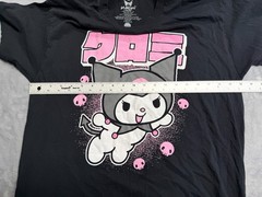 Kuromi by Sanrio Graphic T Shirt Mens Large Black Cotton Short Sleeve