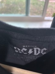 AC/DC Back In Black Band T-Shirt Black Size Med Rock Music Tee