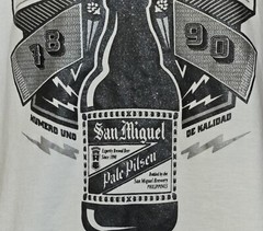 San Miguel Pale Pilsen Haring T-shirt My Philippines White & Black Tee Vintage?