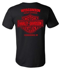 Harley-Davidson Men’s Slant Short Sleeve Chest Pocket Cotton T-Shirt, Black