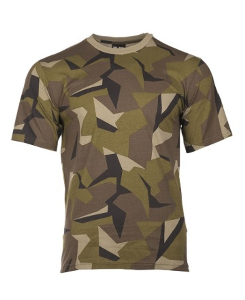Swedish M90 Camo Military Shirt Cotton T-Shirt Sizes M to 3XL Army Pattern NEW