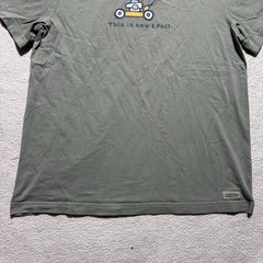 Life is Good Shirt Mens Large Green Short Sleeve Crusher Tee This Is How I Roll