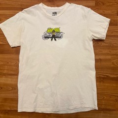 ALAB Graphic T Shirt Mens Medium White Streetwear Y2K Unisex Skater Tee
