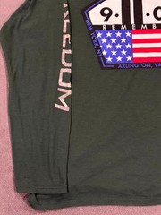 Port & Company Performance T Shirt Mens Large Olive Green American Flag Remember