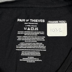 Pair of Thieves Shirt Mens Large Black V Neck Short Sleeve Stretch Casual Tee
