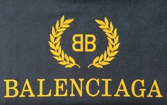 Balenciaga BB Laurel Logo Oversized T-Shirt Navy Blue