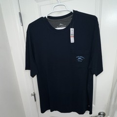 Tommy Bahama Bali Skyline Tee Crew Neck Pocket 3XL/3TG Blue Solid Tee