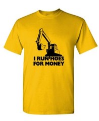 I Run Hoes For Money – farmer humor joke prank – Unisex Cotton T-Shirt Tee Shirt