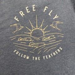 Free Fly Tee Graphic T Shirt Mens XL Long Sleeve Performance Stretch Comfort