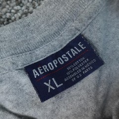 VTG Aeropostale Shirt Mens XL Gray Graphic Logo Preppy Short Sleeve Tee 90s Y2K
