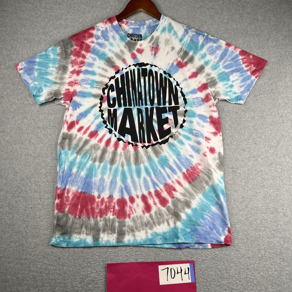 China Town Market Colorful Tie Dye T Shirt Mens Large Graphic Print Logo Casual